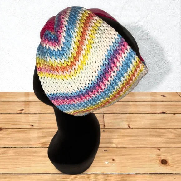 Handmade Knit Twist Ear Warmers Handcrafted Headband Hot Rose and Flapper Girl - Picture 8 of 9